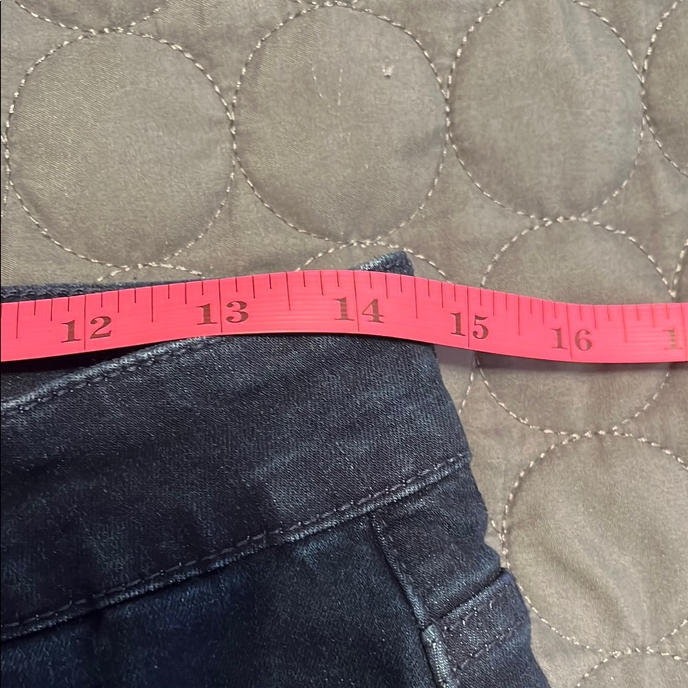 Universal Standard Dylan High Rise Tapered Jeans Dark Indigo Blue‎ Stretch Denim - Picture 9 of 12